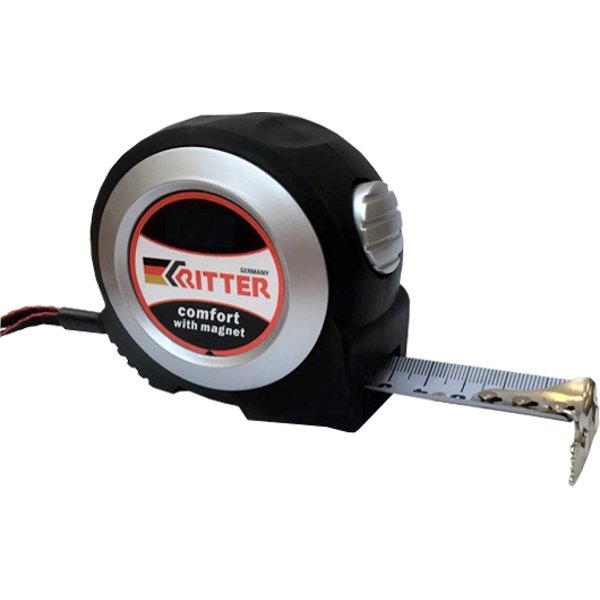 10м х 25мм рулетка , автостоп, магнит, обрезин. Ritter Comfort  HT501025