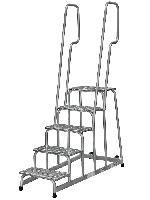 Подставка монтажная профессиональная с 5 широкими ступенями 240 мм и 2 поручнями NV3712 Новая Высота 3712105