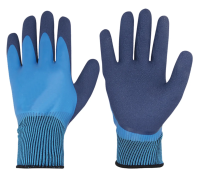 Перчатки плотные с обливом синие