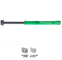10х115 мм дюбель фасадный для лёгкого бетона АНФ-Л с шурупом