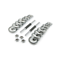 Набор гантелей со штангой и гирями 7 в 1 AMETIST 30 кг