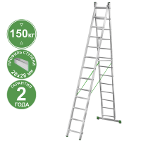 Лестница алюминиевая двухсекционная 2x13 ступеней NV2220 Новая высота 2220213