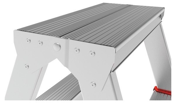 Стремянка профессиональная алюминиевая 2x4 ступени двухсторонняя NV312 Новая высота 3120204