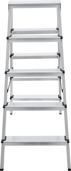 Стремянка алюминиевая двухсторонняя 2x5 ступеней NV 112 Новая высота 1120205