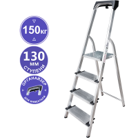 Стремянка алюминиевая  4 ступени 130 мм органайзер NV 1118 Новая высота 1118104