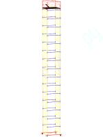 Вышка тура ВСР-7 стальная 1+15 высота до помоста 18.8 м площадка 2.0x2.0 м