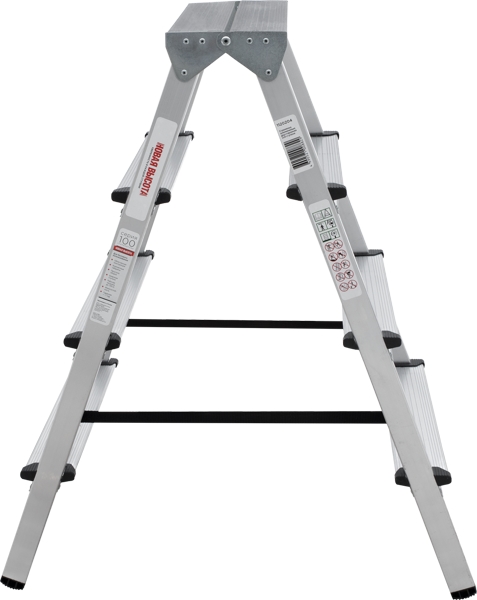 Стремянка алюминиевая двухсторонняя 2x4 ступени NV 112 Новая высота 1120204