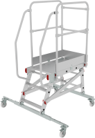 Индустриальная передвижная лестница-подмости 3 ступени с платформой и ограждением NV5510 Новая высота 5510103