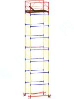 Вышка тура ВСР-6 стальная 1+7 высота до помоста 8.9 м площадка 1.6x2.0 м