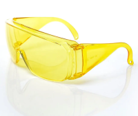 Очки защитные закрытого типа прозрачные (желтые) поликарбонат