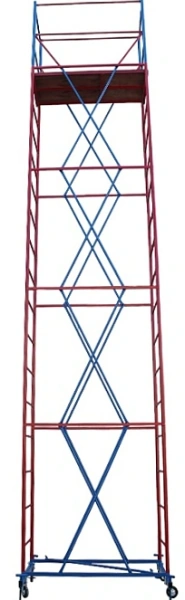Вышка-тура ВС стальная 1+4 высота до помоста 6,61 м площадка 0,7x1,6 м