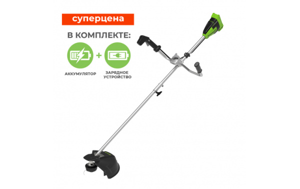 Триммер аккумуляторный GD40BCBK5 40В (в комплекте АКБ 5А/ч + ЗУ) Greenworks