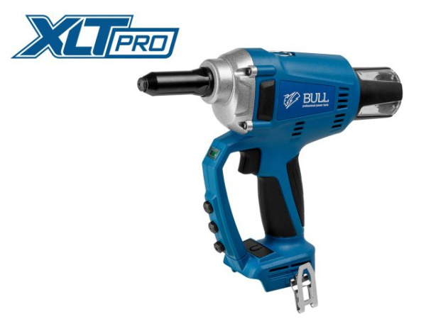 Аккумуляторный заклепочный пистолет BULL CRG 1018 в кор. XLTpro SOLO, БЕСЩЕТ., 25 мм, 10000 Н 