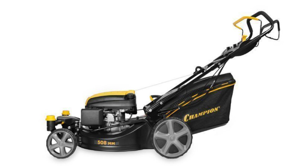 Газонокосилка CHAMPION LMZ5130/2 (3кВт привод508мм 65л 25-75мм 1рычаг/6 385кг4в1 4колеса2разблок)