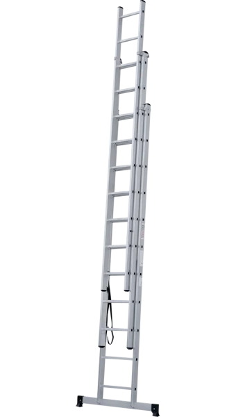 Лестница алюминиевая трехсекционная 3x11 ступеней NV123 Новая высота 1230311