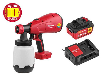 Аккум. краскораспылитель WORTEX CPS 1810 в кор. с акб и зу ALL1