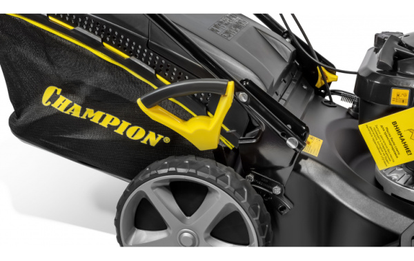 Газонокосилка CHAMPION LM5344 (PRO 44кВт привод 525мм 65л 25-75мм 1рычаг/6 38кг 4в1)