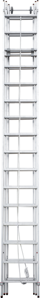 Лестница индустриальная трехсекционная с тросовой тягой 3x16 ступеней NV525 Новая высота 5250316