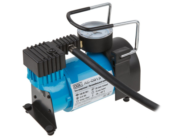 Компрессор автомобильный DGM AC-0913 (12 В, 130 Вт, 35 л/мин, 10 бар (манометр 7 бар), сумка)