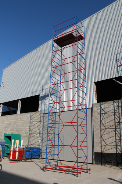 Вышка-тура ВСП стальная 1+7 высота до помоста 8,6 м площадка 1,2x2 м