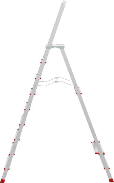 Стремянка профессиональная алюминиевая 9 ступеней с большой площадкой NV3130 Новая высота 3130109