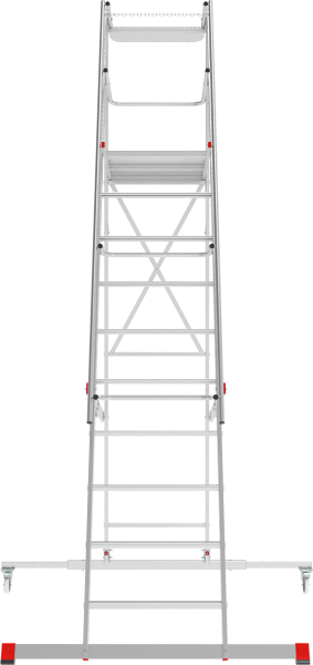 Индустриальная передвижная складная лестница-стремянка с платформой 10 ступеней NV5540 Новая высота 5540110