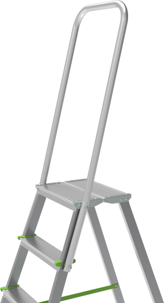 Стремянка алюминий-сталь 6 ступеней c дугой безопасности 800 мм NV2136 Новая высота 2136106
