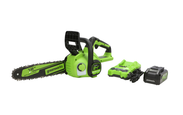 Пила цепная аккумуляторная бесщеточная Greenworks GD24CS30K2 24В ( в комплекте АКБ 2А/ч + ЗУ)