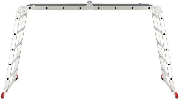 Лестница-трансформер профессиональная 2х4+2х5 ступеней с помостом ширина 500 мм NV3331 Новая высота 3331245