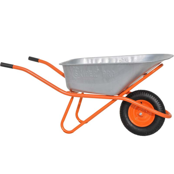 Тачка строительная SKIPER 130 expert PRO (до 130 л, до 300 кг, 1x4.00-8, пневмо, ось 16*100)