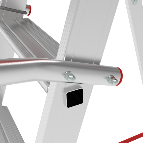 Стремянка индустриальная алюминиевая 8 развальцованных ступеней органайзер NV5115 Новая высота 5115108