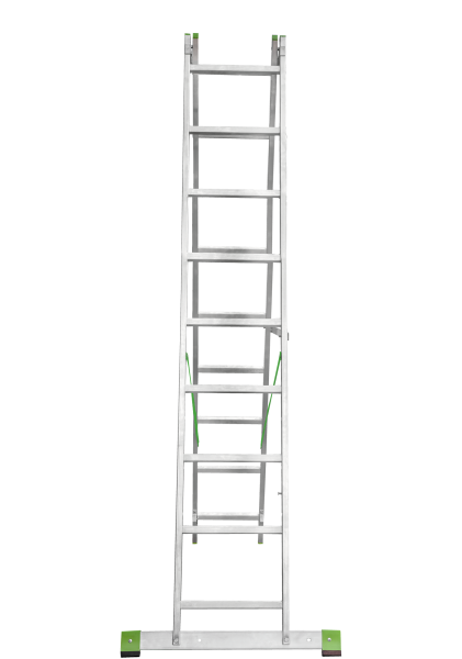 Лестница алюминиевая двухсекционная 2x9 ступеней NV2220 Новая высота 2220209