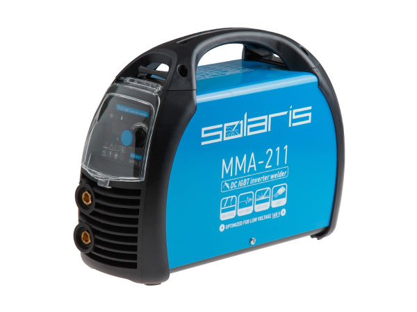 Инвертор сварочный SOLARIS MMA-211 (230В, 20-210 А, 70В, электроды диам. 1.6-4.0 мм, вес 3.9 кг)
