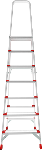 Стремянка профессиональная алюминиевая 7 ступеней площадка 350х260 мм NV3137 Новая высота 3137107