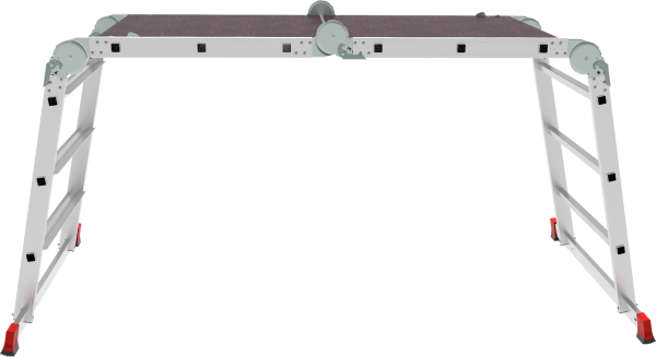 Лестница-трансформер профессиональная 4x3 развальцованных ступеней с помостом ширина 800 мм NV3336 Новая высота 3336403