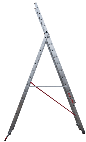 Лестница профессиональная алюминиевая 3х14 ступеней трёхсекционная NV3231 Новая высота 3231314