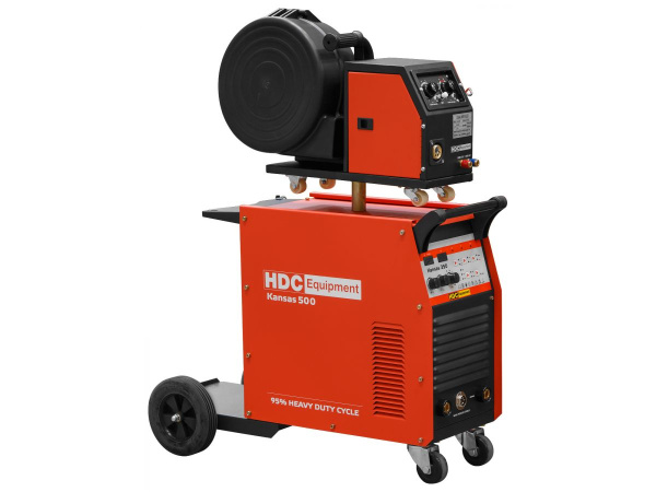 Полуавтомат сварочный HDC Kansas 500 (380В, MIG/FLUX/MMA, евроразъем, синергетич. режим)