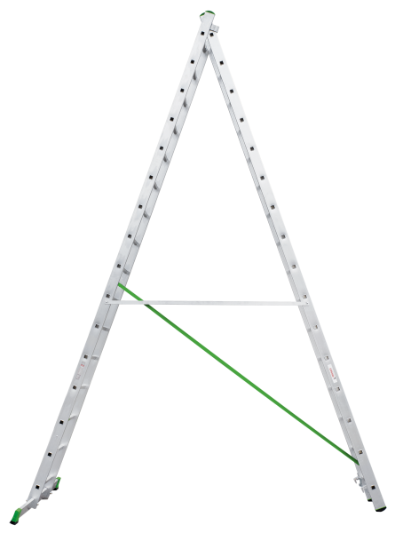 Лестница алюминиевая двухсекционная 2x16 ступеней NV2220 Новая высота 2220216
