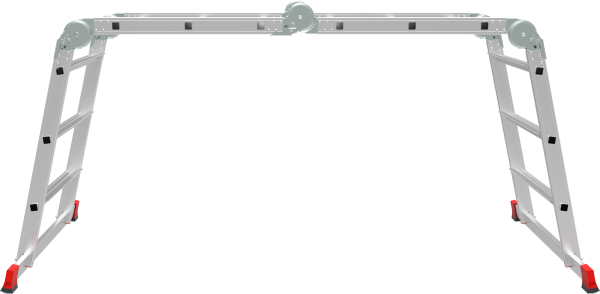 Лестница-трансформер профессиональная 4x3 развальцованных ступеней 80 мм ширина 650 мм NV3325 Новая высота 3325403