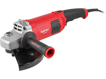 Двуручная углошлифмашина WORTEX AG 2326-5 в кор. 2400 Вт, 230мм, 6500 об/мин, плавн. пуск, поворот. 