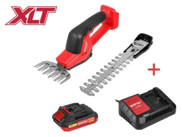 Аккумуляторные ножницы садовые WORTEX SG 1820 в кор. + насадка-кусторез ALL1 XLT SET 