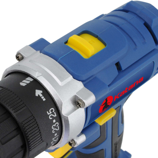 Аккумуляторная дрель-шуруповерт KATANA PROdrive 1820 (18В, 2 акк, 2,0 А/ч Li-ion, 2 ск, 28 Нм, кейс)