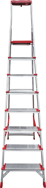 Стремянка профессиональная алюминиевая 8 ступеней 130 мм органайзер NV3118 Новая высота 3118108