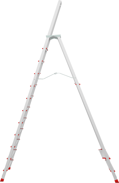 Стремянка профессиональная алюминиевая 12 ступеней с большой площадкой NV3130 Новая высота 3130112