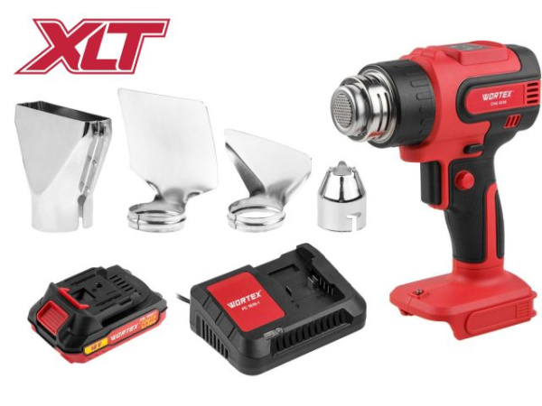 Аккумуляторная термовоздуходувка WORTEX CHG 5518 в кор. ALL1 XLT SET 18 В, 1 скор., 300-550 °C