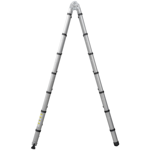 Лестница телескопическая 4,4/2,2 м двухсекционная алюминиевая 2x7 ступеней Новая Высота 2311207ТЛ