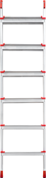 Лестница профессиональная алюминиевая односекционная 6 ступеней 130 мм NV3217 Новая высота 3217106