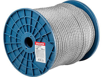 8 мм Трос стальной оцинк. DIN 3055 (бухта 100 м)