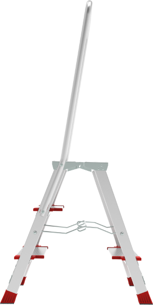Стремянка профессиональная алюминиевая 3 ступени 130мм площадка 350х260мм дуга безопасности 800мм Новая высота 3139103