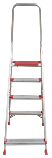 Стремянка профессиональная алюминиевая 4 ступени 80/130 мм NV3112 Новая высота 3112104